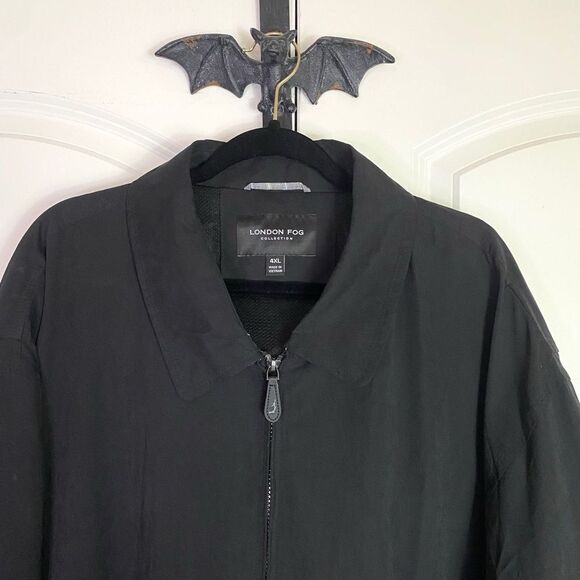 London Fog Men’s Black Zip up Jacket & zip-up Pockets, snap Cuffs size 4X - Picture 7 of 16